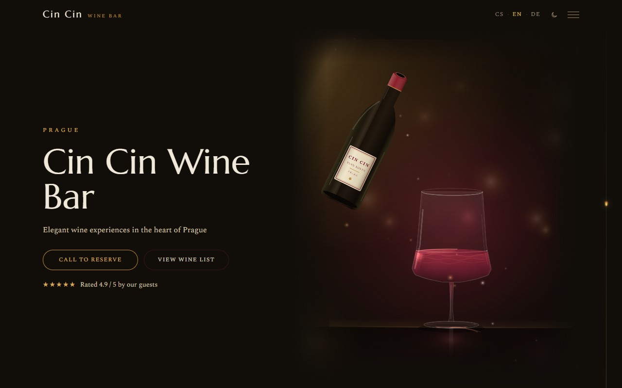 Cin Cin Wine Bar — Website